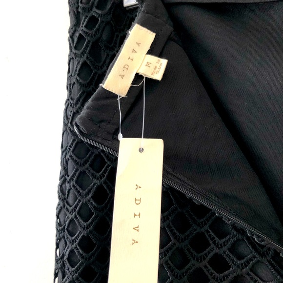 🖤NWT Adiva Black Pencil Skirt with Slit Size Medium - Picture 4 of 4